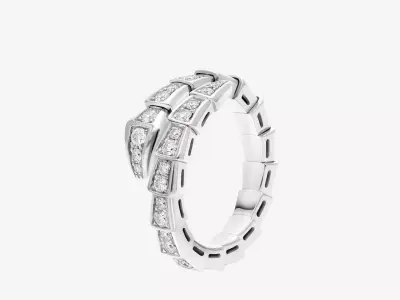 BULGARI - SERPENTI VIPER - RING - ONE COIL WITH DIAMONDS 3D print model