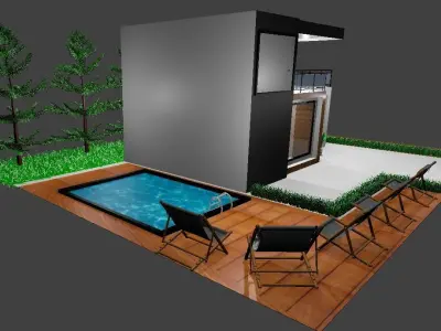 Luxury Modern House 3D model buy