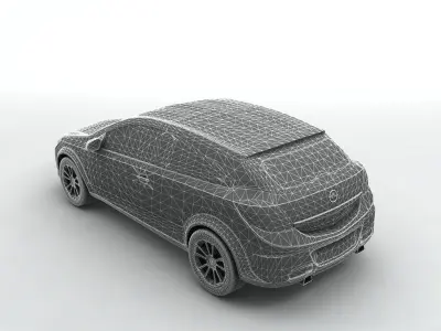  2007 Vauxhall Astra Hatchback 3D model