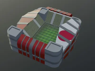 Football Stadium - Japan Low-poly 3D model