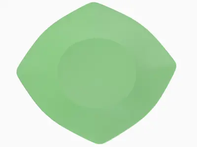 Disposable Plastic Plate A 03 Low-poly 3D model