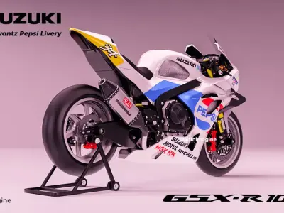 Suzuki GSX-R 1000 R Kevin Schwantz Pepsi Livery 3D model