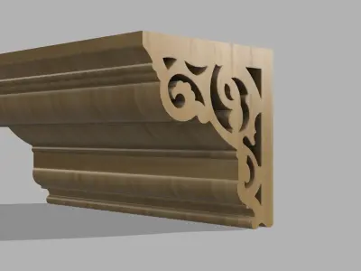 CORNICH AND CORNER BRACKET 3D model
