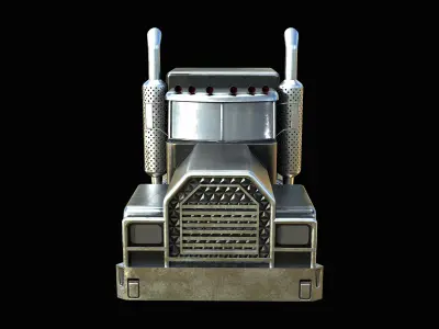 Semi-Truck Game-ready PBR semi truck Low-poly 3D model