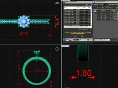 Diamond Jewelry Ring 3D print model