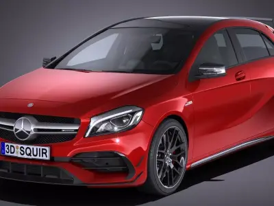 Mercedes A45 AMG 2017 3D model