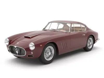 Classic Italian Gran Turismo Coupe Low-poly 3D model
