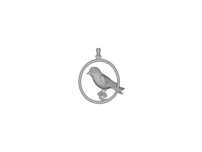 Pendant Bird Pendant Gold Pendant Minimalist USA UK 3D print model