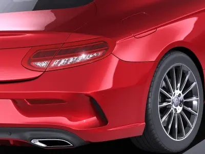 Mercedes-Benz C-class Coupe 2018 VRAY 3D model