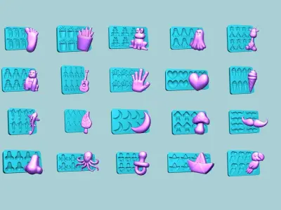 102 Jelly Candy Moldings Collection - Gummy Mould