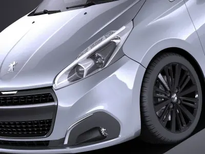 Peugeot 208 5-door 2018 VRAY 3D model