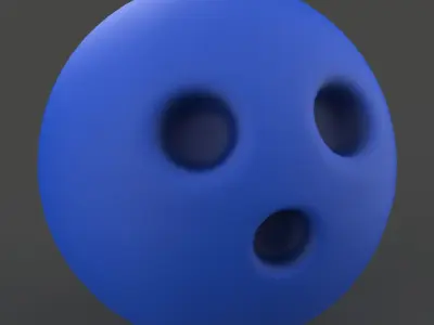 Cartoon Ball Bowling  Low-poly 3D model