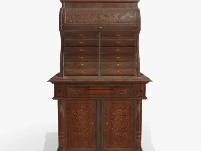 Antiquare Commode Low-poly 3D model