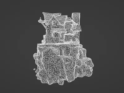 Enchanted Cliffside Cottage 3D model