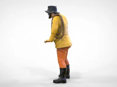 N4 Old Fisherman with rope 3D print model