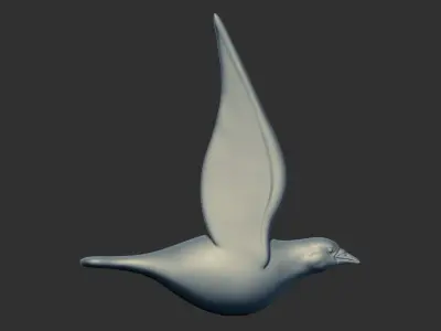 Pigeon bird figurine statue virgin art Multi Poses 3D print model