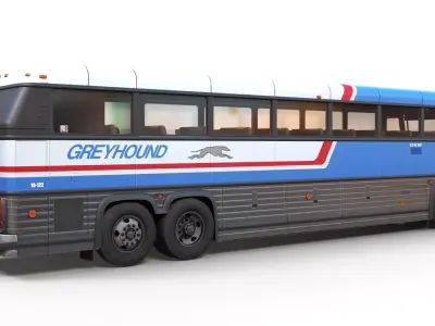 MCI 9 bus 1980 Low-poly 3D model