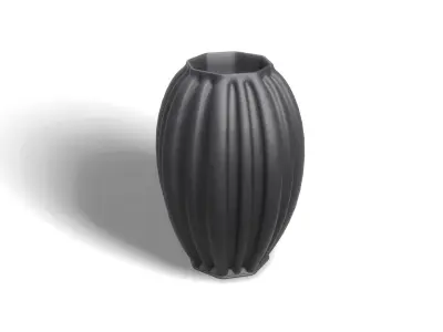 Black Modern Decor Vase 3 3D model