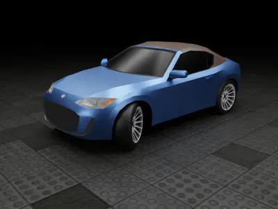 Low Poly Modern Generic 2010s Coupe Low-poly 3D model