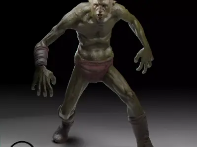 Troll unreal engine Low-poly 3D model