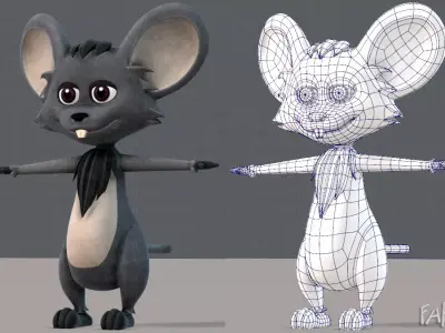 Mouse V01 Low-poly 3D model