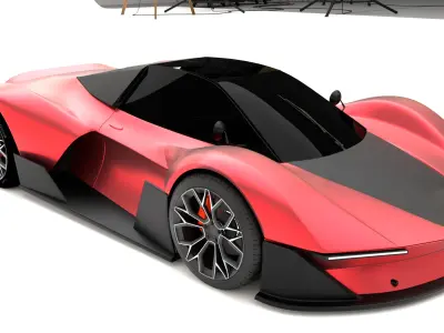 Futuristic Sports Car Concept I High-Quality 3D Model  3D model