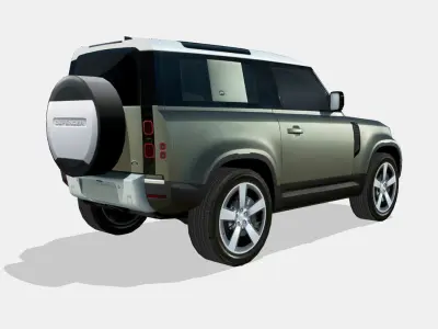 Land Rover Defender 90 2020 Low-poly 3D model