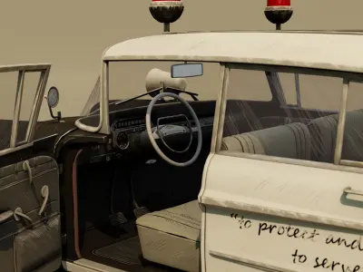 Police Car Stylized Low-poly 3D model