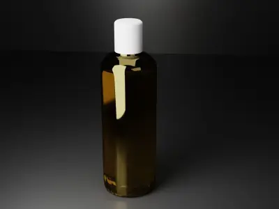  Clear  Glass Bottle Free 3D model
