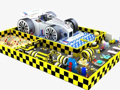 Racing Indoor Playground 3D model