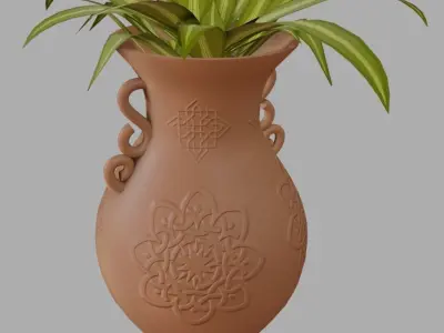 Plant in a vase 3D model