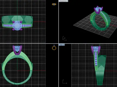 Solitaire Ring 04 Free 3D print model