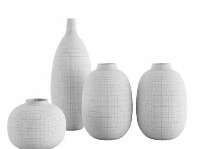 Decorative ceramic vase 3 3D model