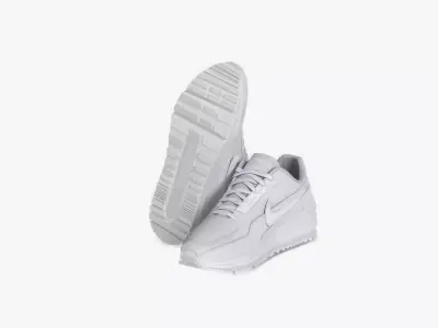 Nike Air Max LTD 3 Sneakers White Low-poly 3D model