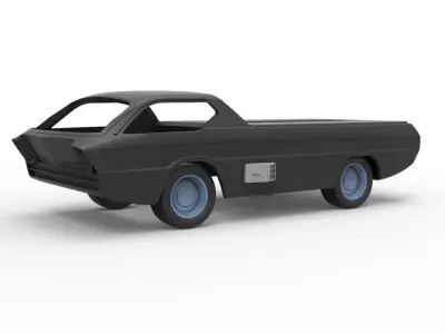 Shell and wheels model Dodge Deora Scale 1 to 24 3D print model