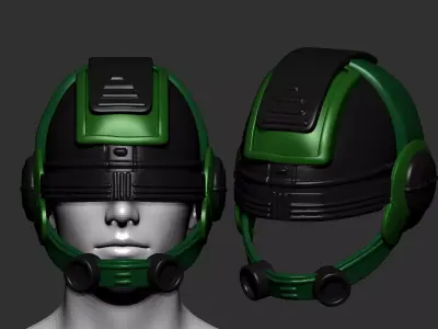 helmet high poly sculpt 3d printable  3D model 11