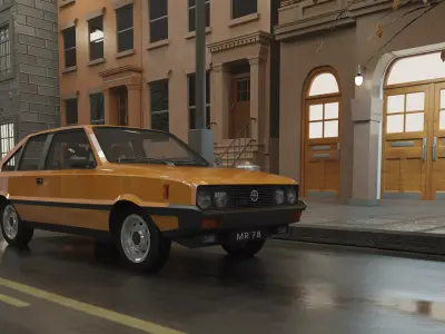 Polonez Old European Car Low-poly 3D model