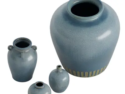 Seehorn Handcrafted Vases 3D model