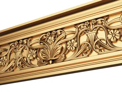 Cornice Decoration Molding 020 Low-poly 3D model
