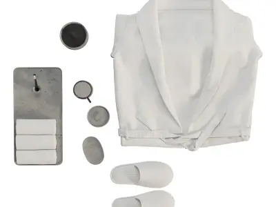 Concrete Accessories Set 3D model