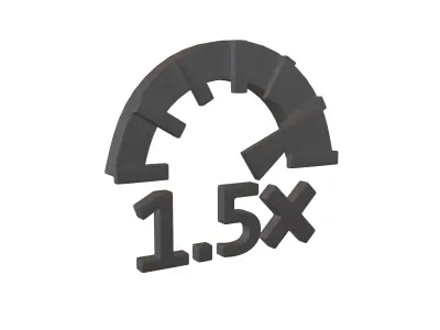 Speed 1 point 5 Symbol v1 001 Low-poly 3D model