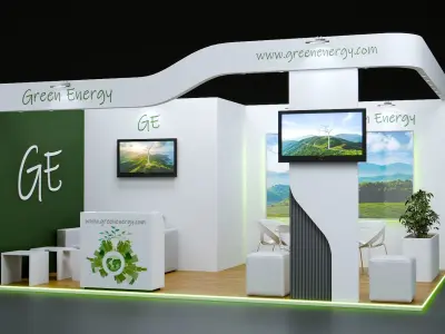 Exhibition Design Low-poly 3D model buy