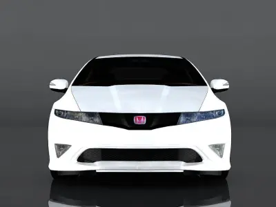 Honda Civic Type-R Low-poly 3D model