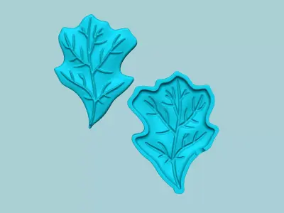 Blackjack Oak Tree Leaf - Molding Artificial EVA Craft 3D print model