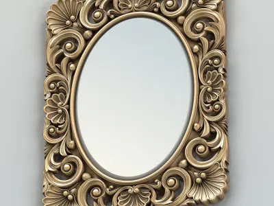 Rectangle mirror frame 005 3D model