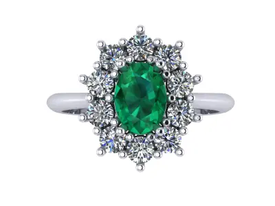 Queen ring 7x5 italian design 3D print model