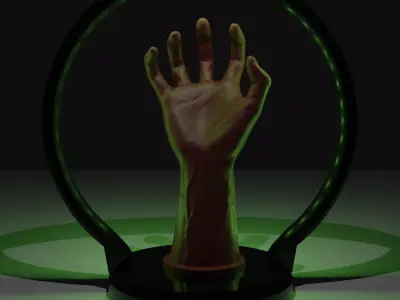 Spooky Decktop Arm Light Free 3D print model