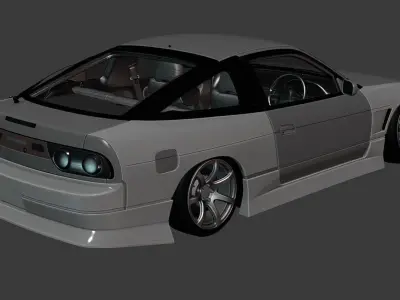 Origin Aggressive Body Kit for SH GTS GT7 Base Nissan 180sx 3D model