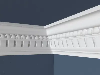 Decorative Crown Molding 3D model 10
