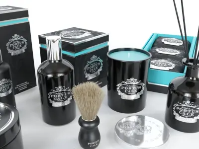 Portus Cale Bathroom Accessories Black edition 3D model